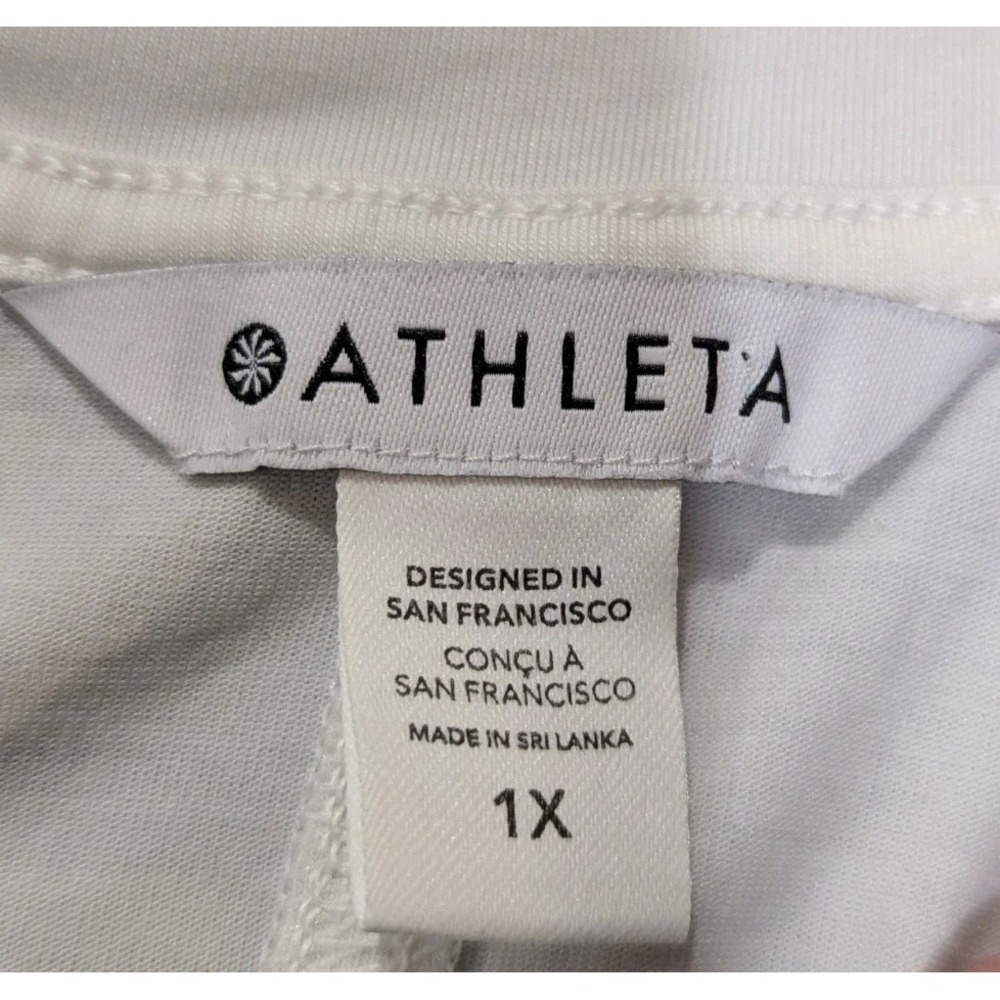 Athleta Inspire Tank Top Oversized Relaxed Fit Workout Shirt Ivory Size 1X - Picture 7 of 9